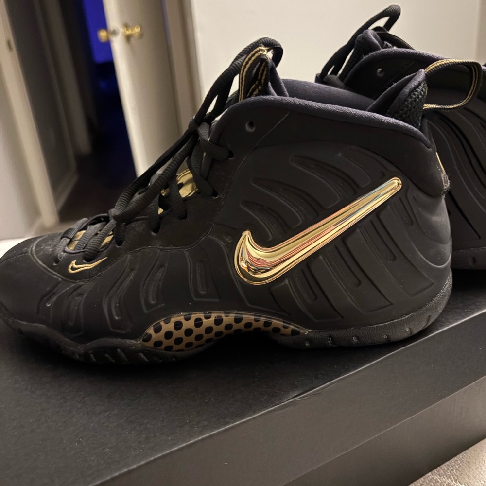 Nike Black and Gold Foamposites